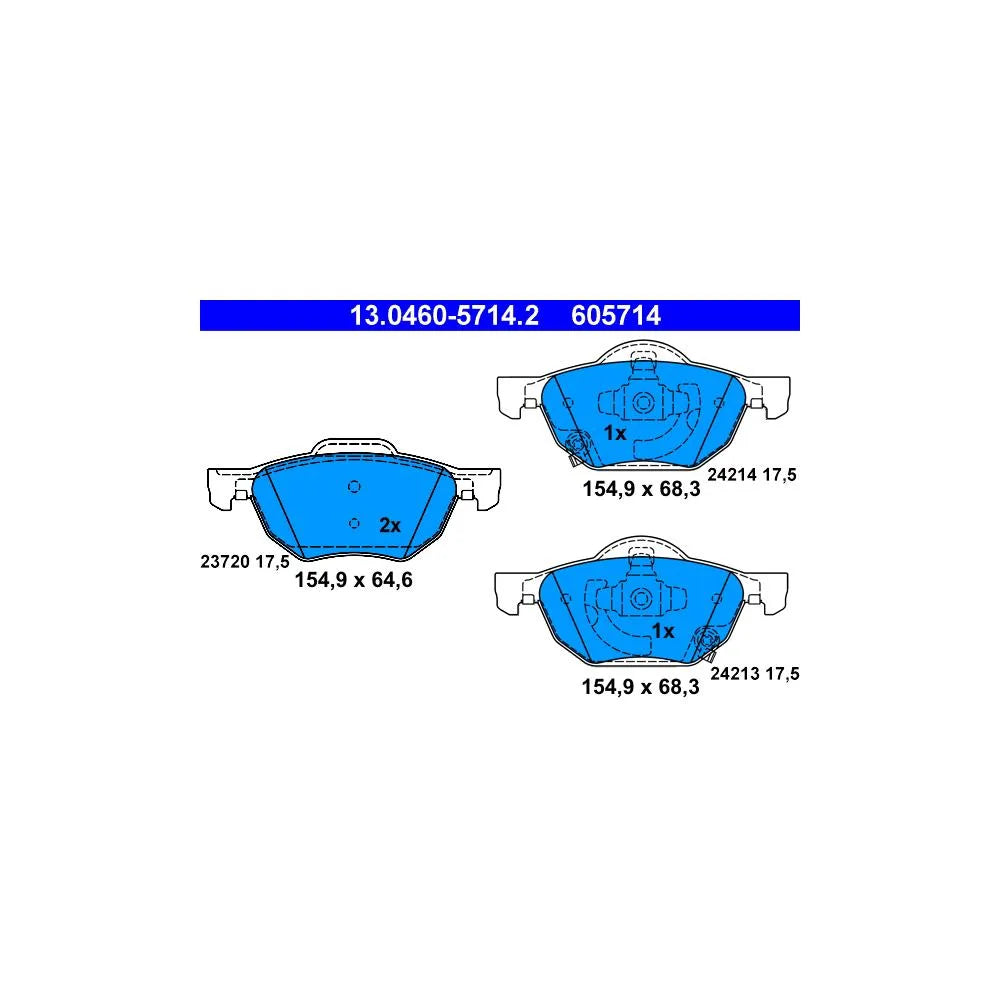 Set Placute Frana, Frana Disc ATE - 13.0460-5714.2