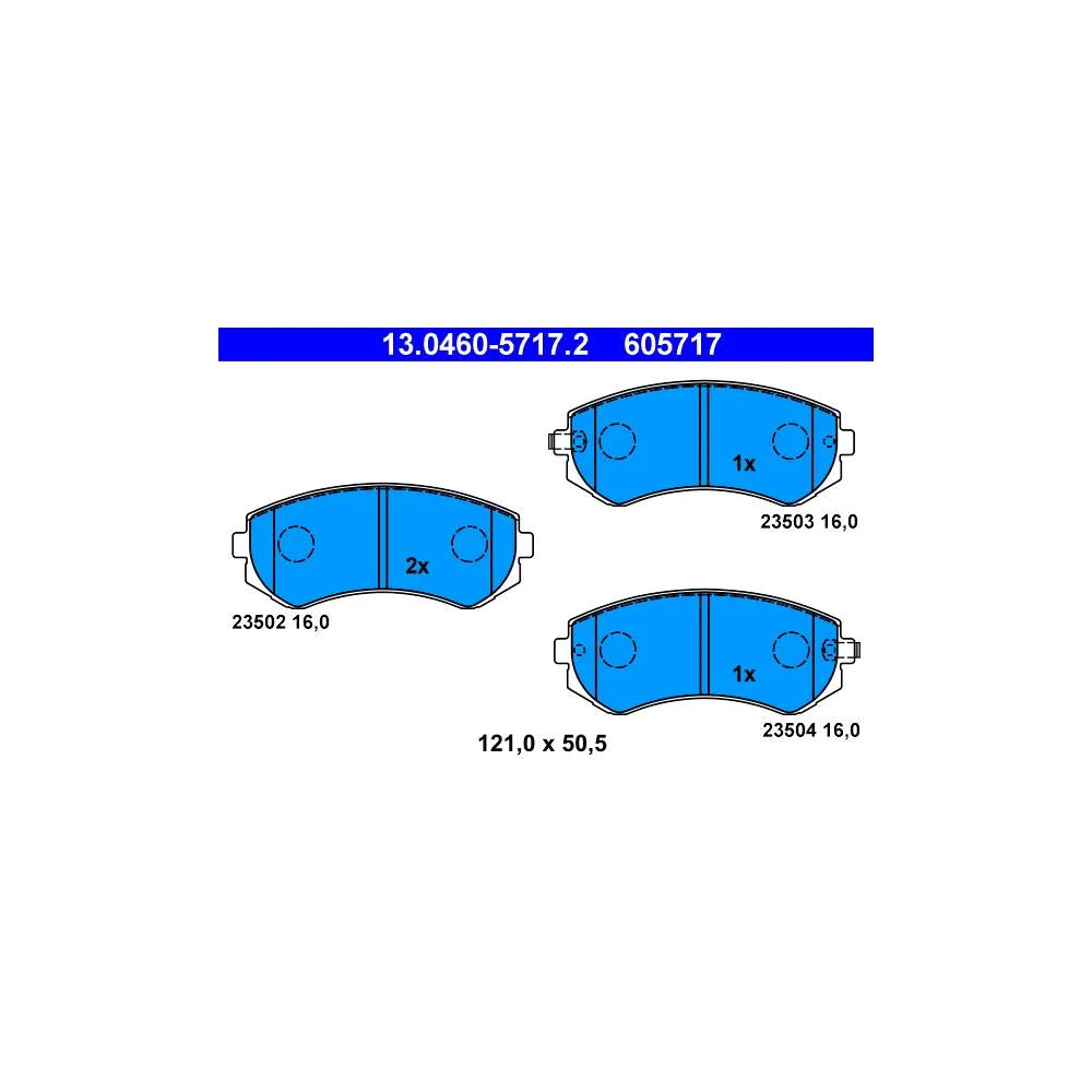 Set Placute Frana, Frana Disc ATE pentru Nissan Almera - 13.0460-5717.2