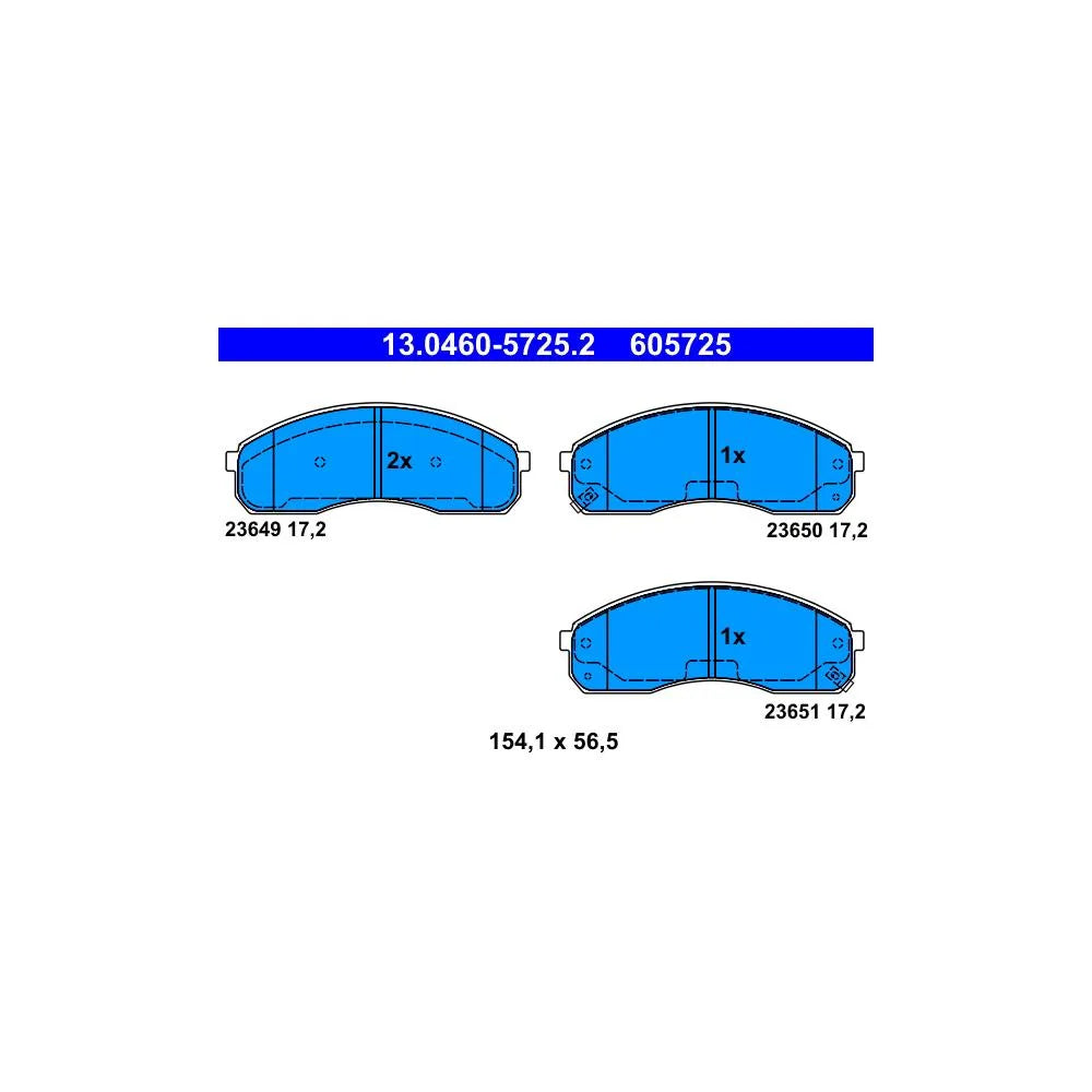 Set Placute Frana, Frana Disc ATE pentru Kia Carnival/Pregio Bus/Pregio - 13.0460-5725.2
