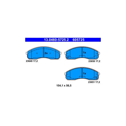 Set Placute Frana, Frana Disc ATE pentru Kia Carnival/Pregio Bus/Pregio - 13.0460-5725.2