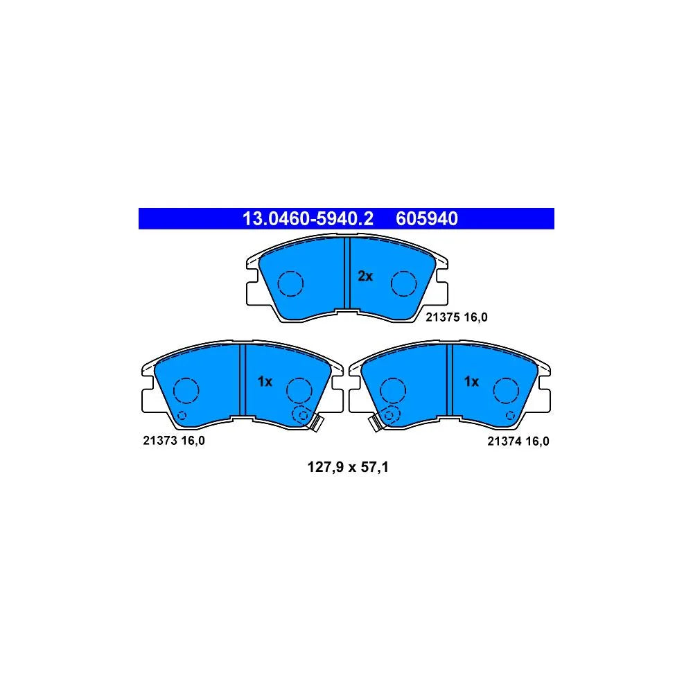 Placute Frana ATE pentru Mitsubishi L 300 Delica/L 300/L200/Pajero - 13.0460-5940.2