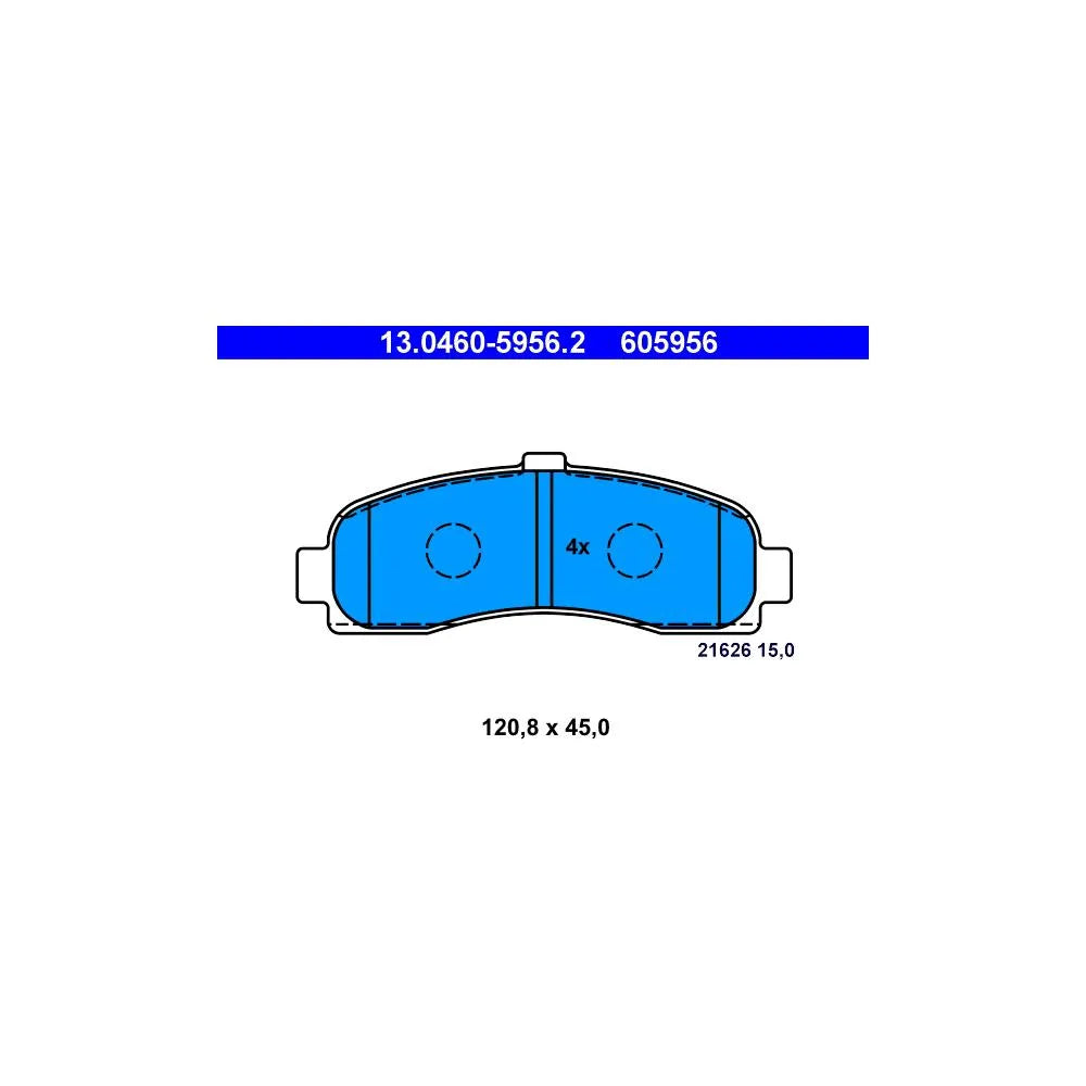 Set Placute Frana, Frana Disc ATE pentru Nissan Micra - 13.0460-5956.2