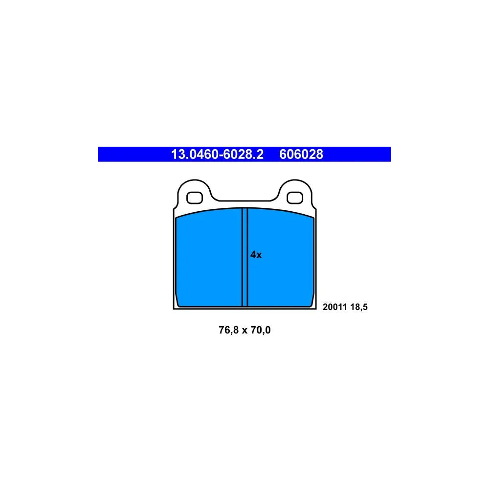 Set Placute Frana, Frana Disc ATE pentru Volkswagen Transporter - 13.0460-6028.2