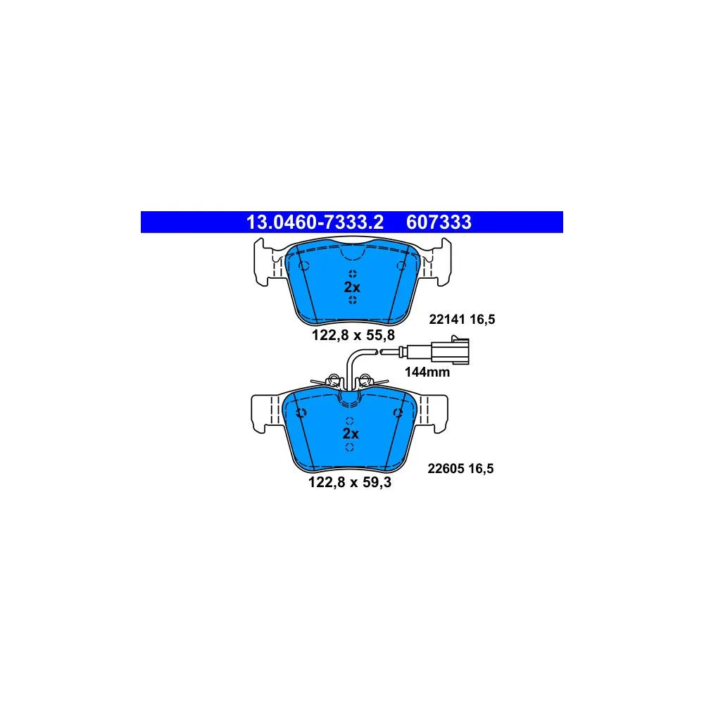 Set Placute Frana, Frana Disc ATE pentru Alfa Romeo Giulia/Stelvio - 13.0460-7333.2