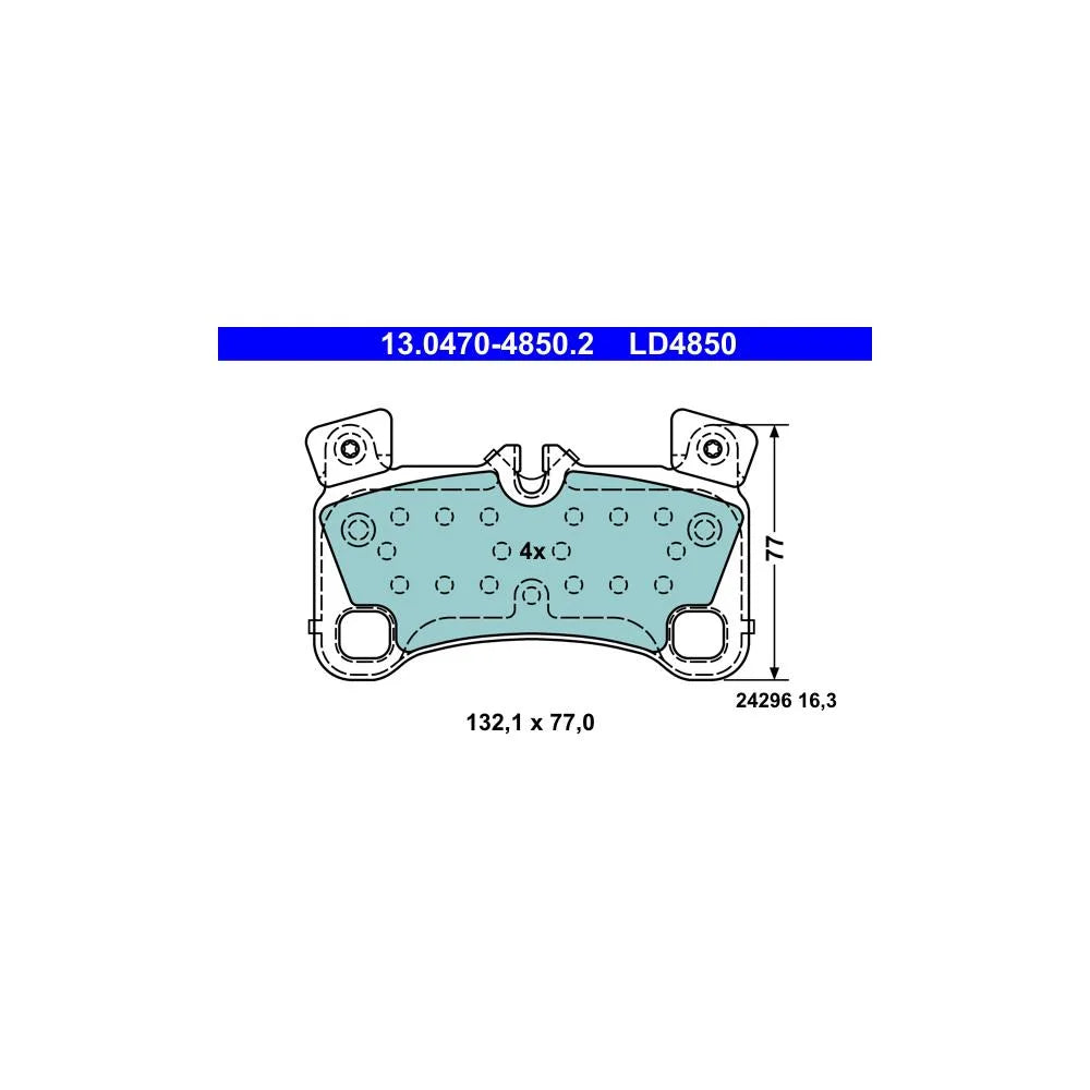 Set Placute Frana, Frana Disc ATE - 13.0470-4850.2