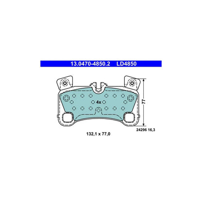 Set Placute Frana, Frana Disc ATE - 13.0470-4850.2