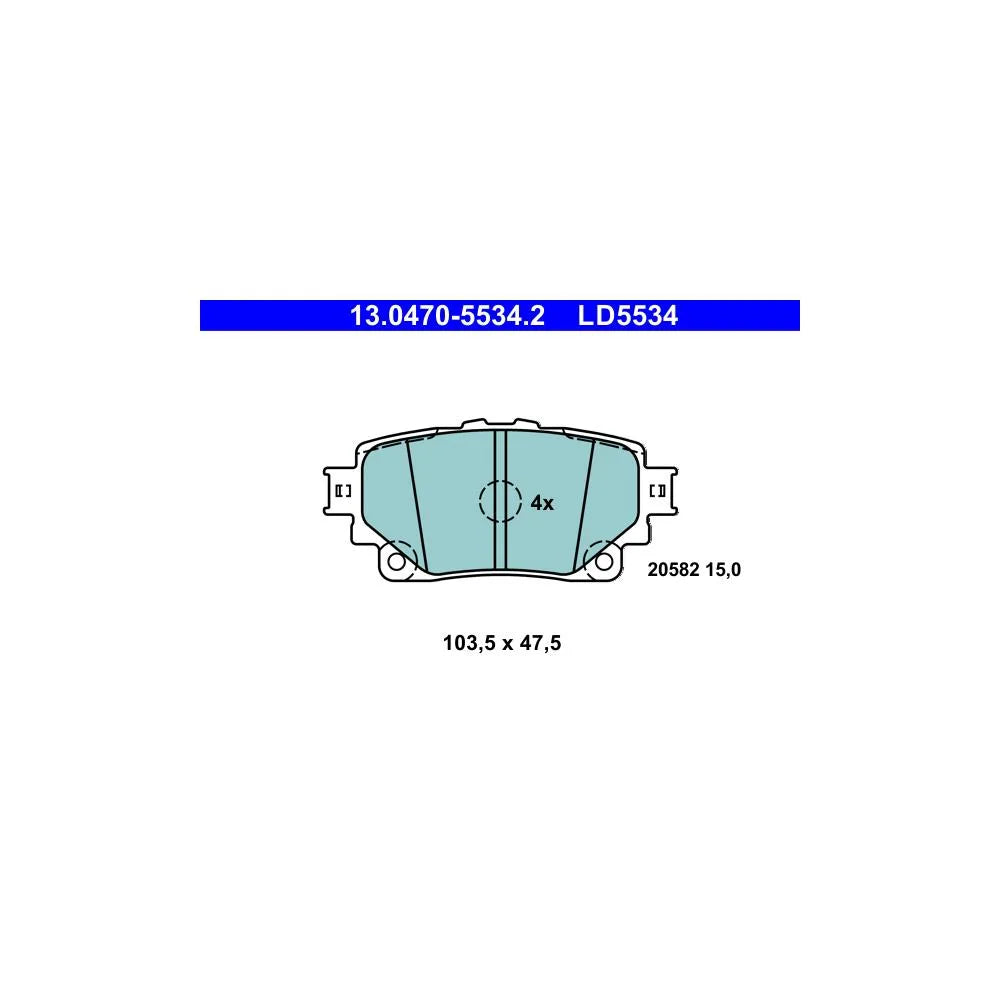 Set Placute Frana, Frana Disc ATE - 13.0470-5534.2