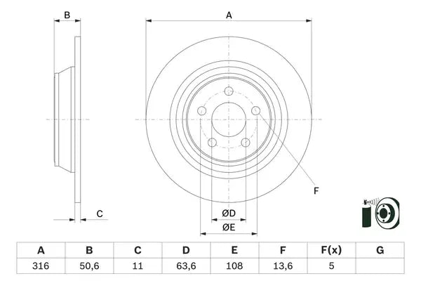 Disc frana Bosch - 0986479E82