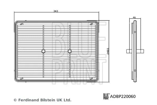 Filtru aer Blue-Print pentru Hyundai, Kia - ADBP220060