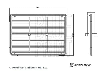 Filtru aer Blue-Print pentru Hyundai, Kia - ADBP220060