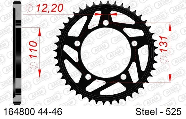 Pinion Motrice Spate Moto Otel Negru AFA - 164800-45