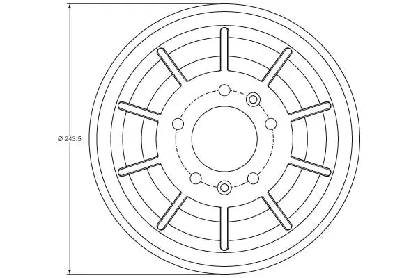 Tambur frana, Citroen, Peugeot, Fiat Jumpy, Jumpy Ii Caroserie, Jumpy Ii Platou, Sasiu, Scudo Bus, Scudo Caroserie, 414x364x136 mm, TRW DB4405