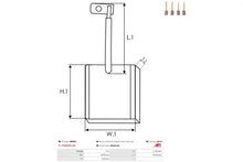 Perie electromotor, 93x47x32 mm, AS-PL SB6002