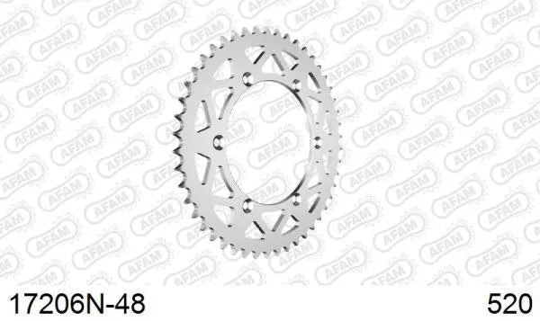 Pinion Motrice Spate Moto Aluminiu Anodowana Argintiu AFA - 17206N-48