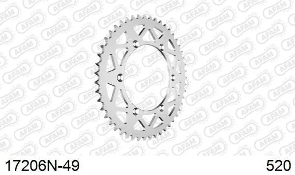 Pinion Motrice Spate Moto Aluminiu Anodowana Argintiu AFA - 17206N-49