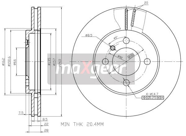 Disc Frana Maxgear - 19-0691