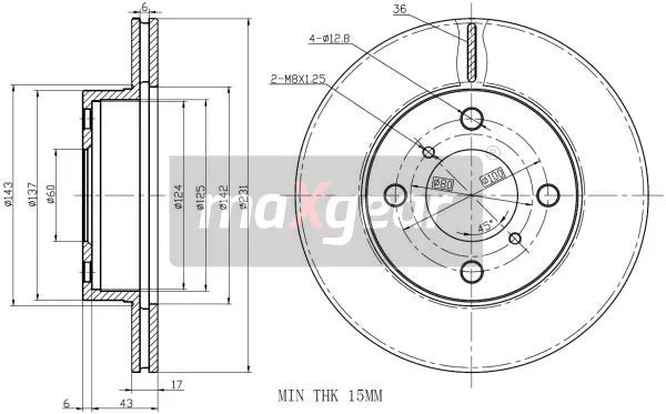 Disc frana Maxgear pentru Suzuki - 192327