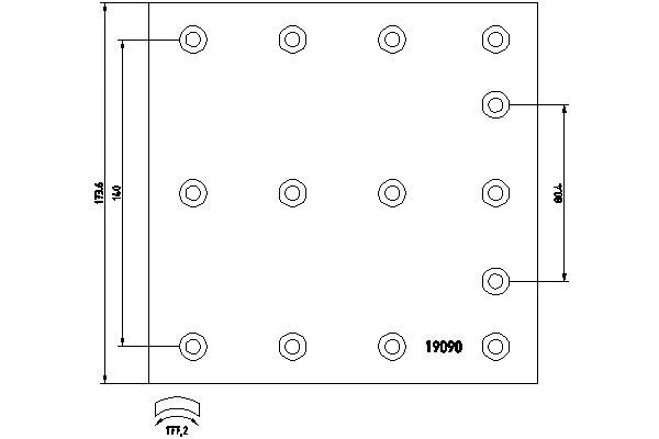 Tamburi Frana Textar 7.60 kg - 1909002
