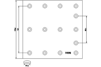 Tamburi Frana Textar 7.60 kg - 1909002