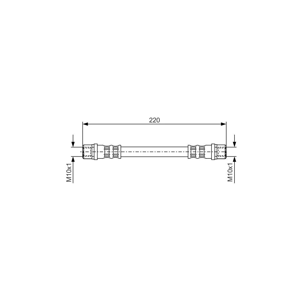 Furtun Frana Bosch pentru Opel Corsa/Tigra Twintop - 1987476203
