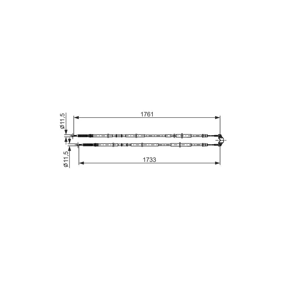 Cablu, Frana De Parcare Bosch pentru Opel Astra - 1 987 482 857