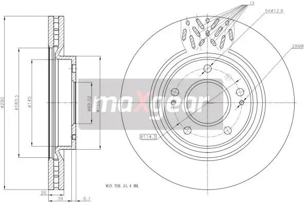 Disc frana, Mitsubishi Grandis, Ø290 mm, Maxgear 192393