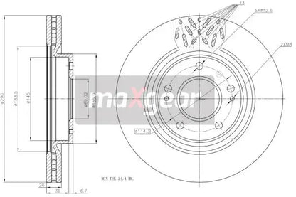 Disc frana, Mitsubishi Grandis, Ø290 mm, Maxgear 192393