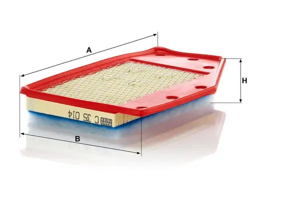 Filtru aer -Filter, Opel, 392x267x106 mm, Mann C35014