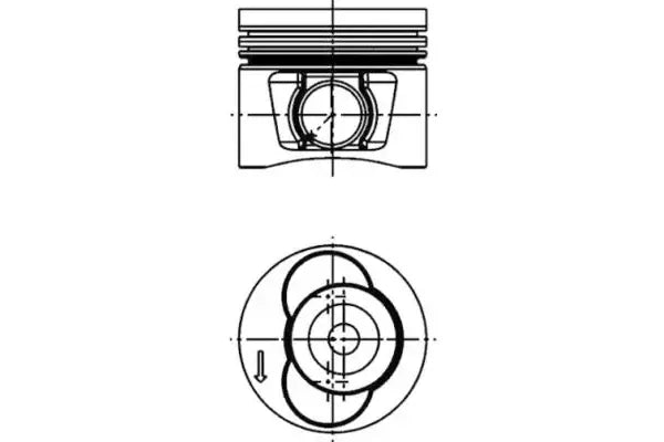 Piston, 114x93x93 mm, Kolbenschmidt 40715620