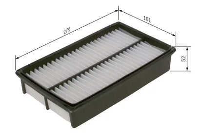 Filtru aer, Mazda, 302x173x72 mm, Bosch F026400444