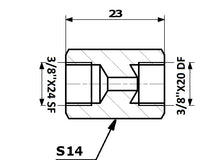 Bieleta furtunuri frana wew 3/8X24 sf - wew 3/8X20 df MB - 84-30