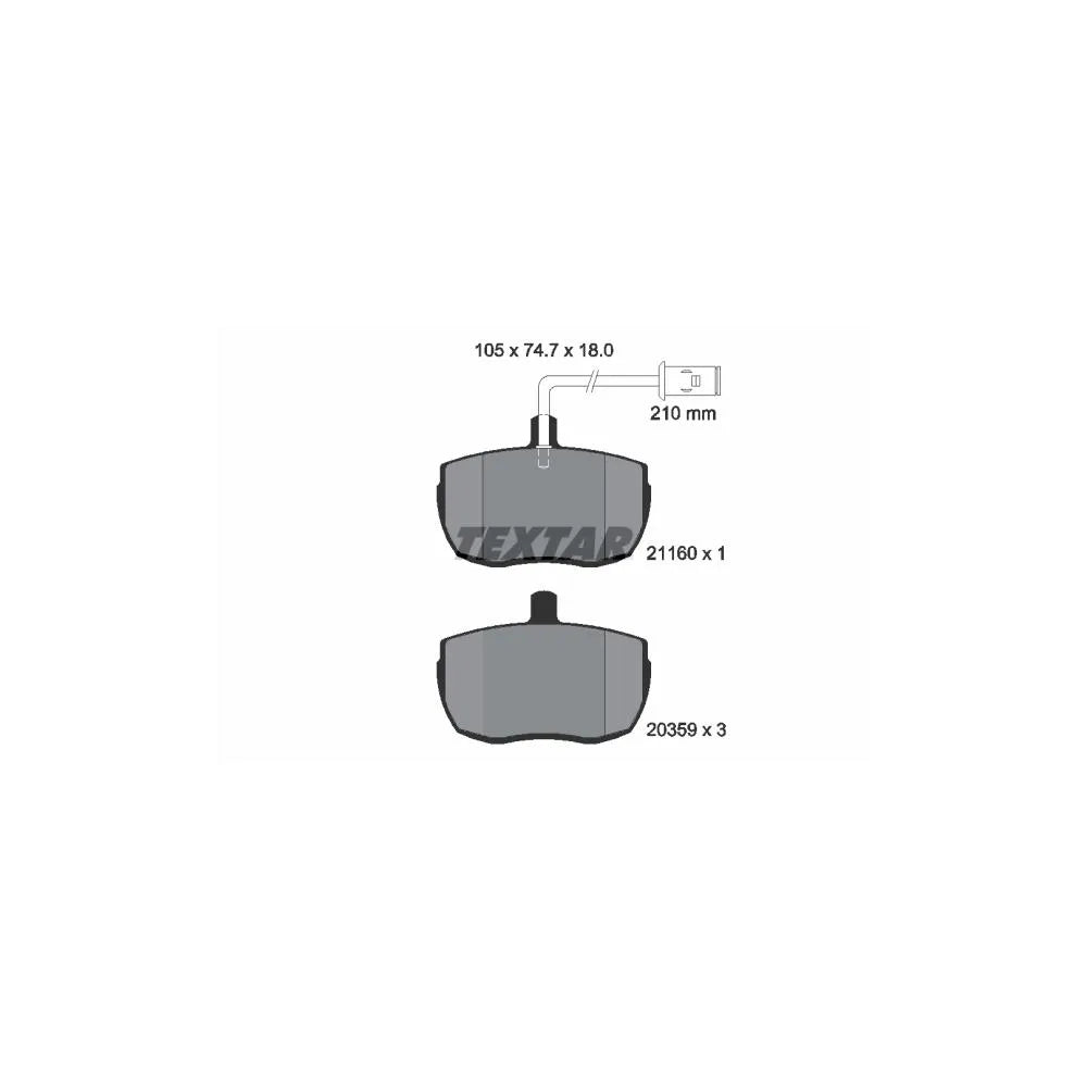 Set Placute Frana, Frana Disc Textar - 2116002