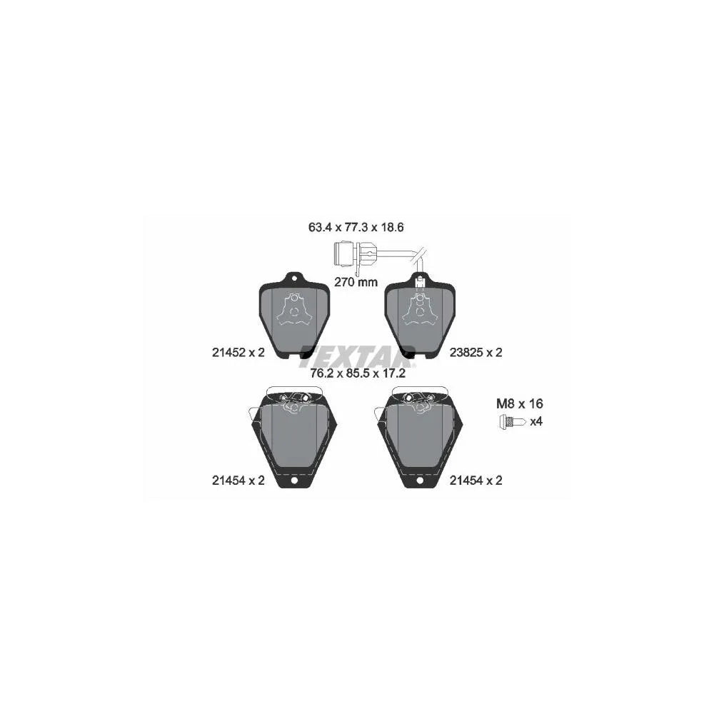 Set Placute Frana, Frana Disc Textar pentru Audi 100/A6/A8 - 2145201