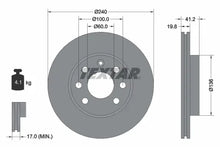 Disc frana, Opel Corsa C, Corsa C Caseta, Hatchback, Ø240 mm, Textar 92111403