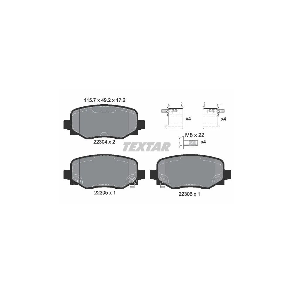 Set Placute Frana, Frana Disc Textar - 2230401