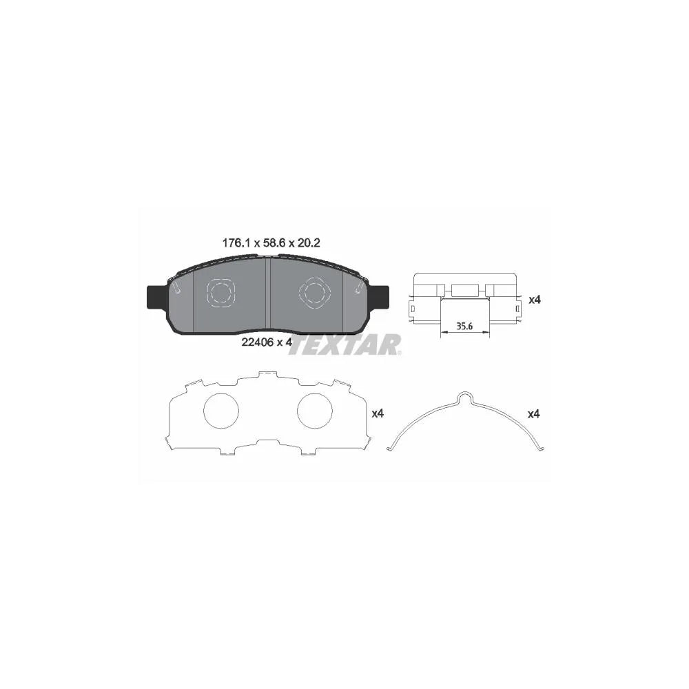 Set Placute Frana, Frana Disc Textar pentru Ford Usa F 150 - 2240601