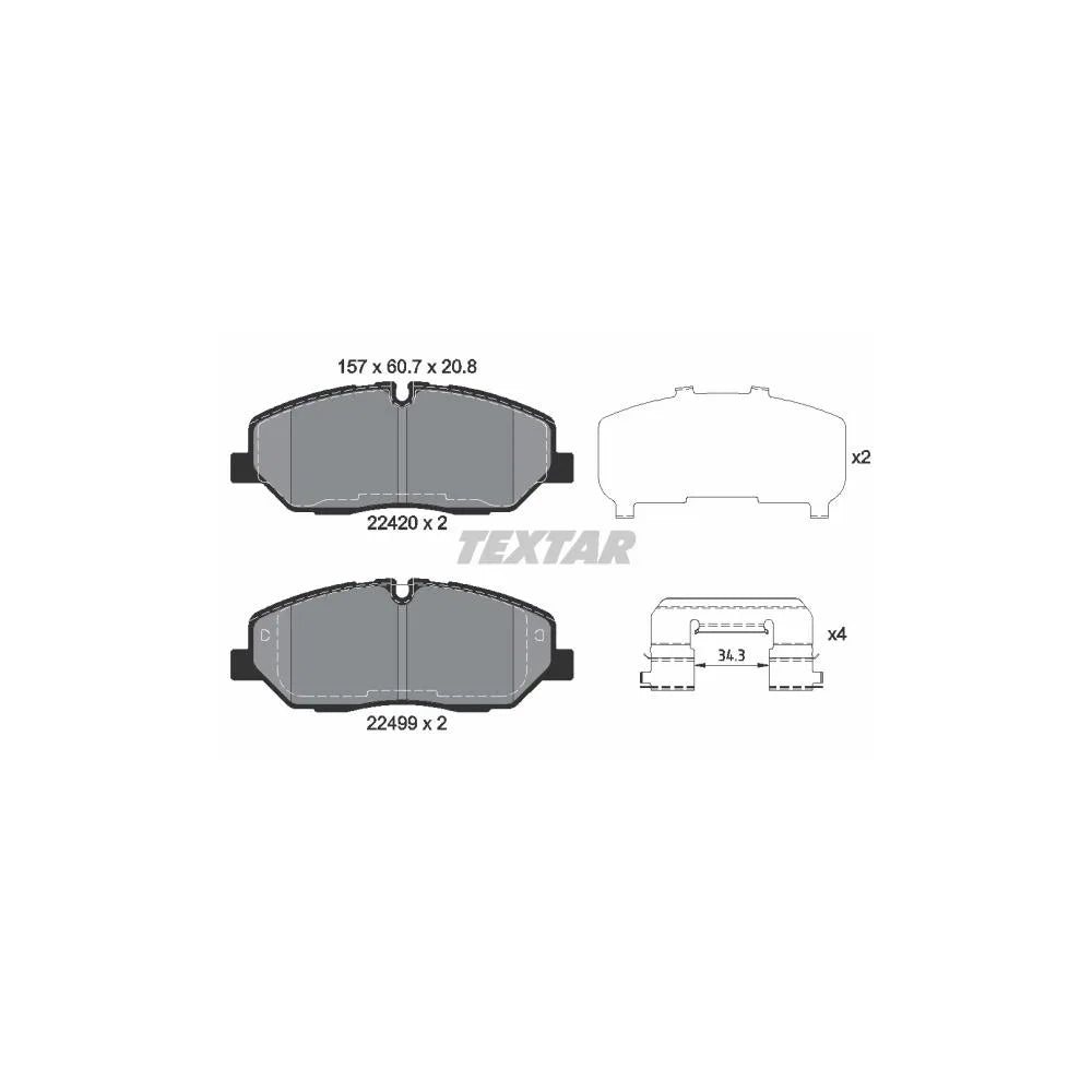 Placute Frana TEXTAR - 2242001