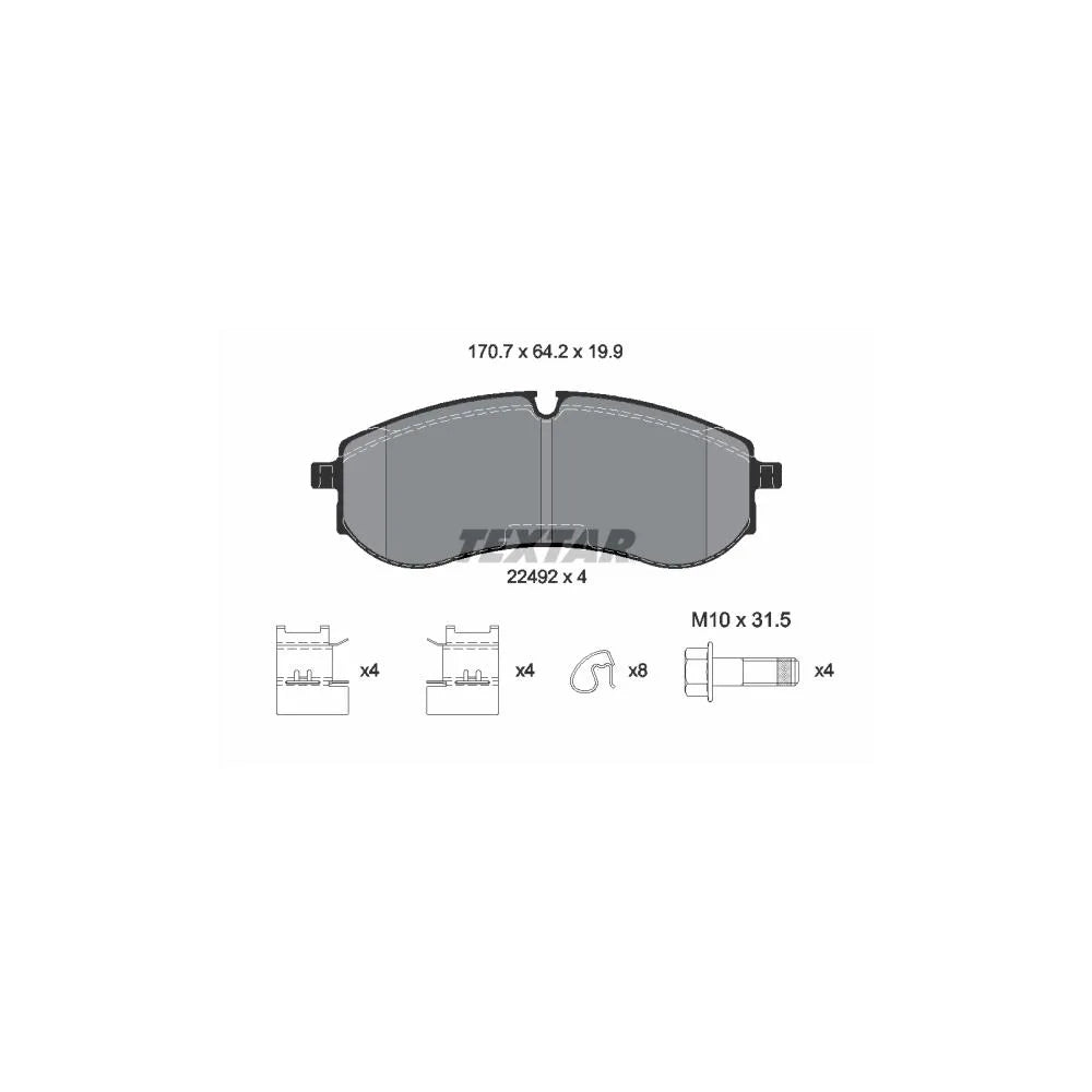 Set Placute Frana, Frana Disc Textar pentru Man Tge Bus/Tge/Tge Platou, Volkswagen Crafter Bus/Crafter/Crafter Platou/Grand California - 2249201