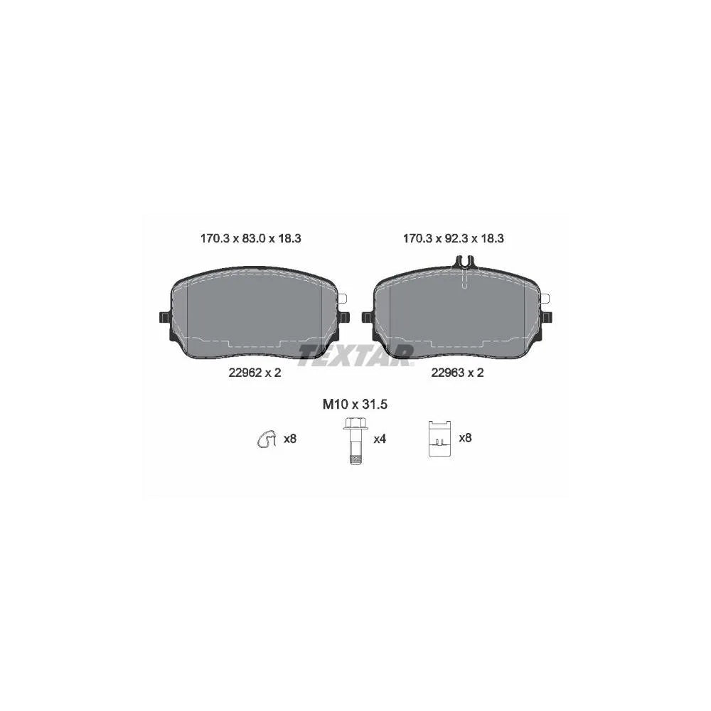 Set Placute Frana, Frana Disc Textar pentru Mercedes-Benz Gle/Gls - 2296201