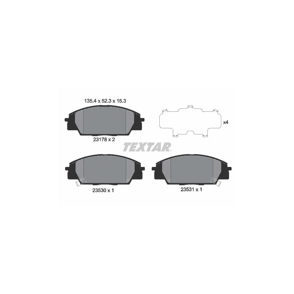 Set Placute Frana, Frana Disc Textar pentru Honda Civic/S2000 - 2317801