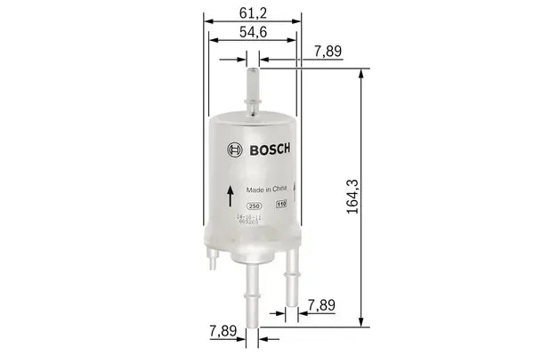 Filtru combustibil, Audi, SEAT, Skoda, 182x72x66 mm, Bosch F026403008