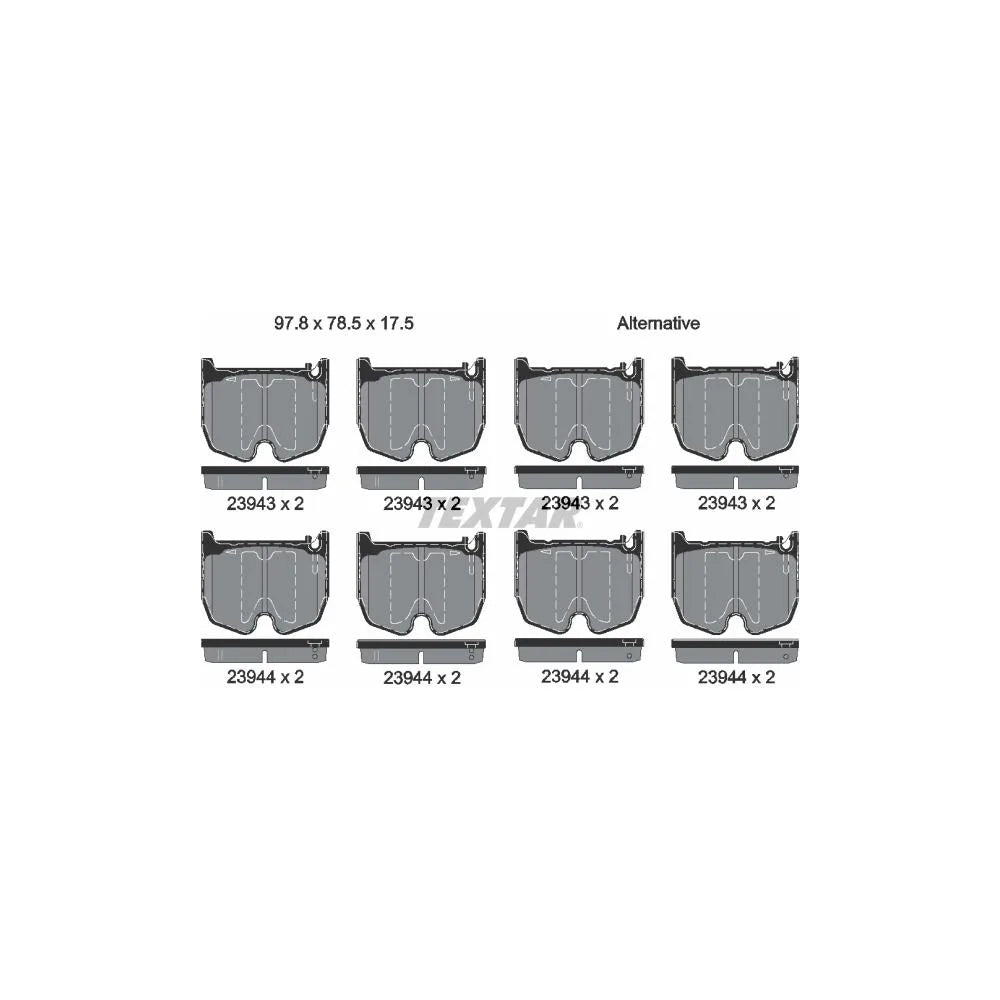 Set Placute Frana, Frana Disc Textar pentru Mercedes-Benz Cls/E Class/E Class T Model/S Class/S Class Cupe - 2394301
