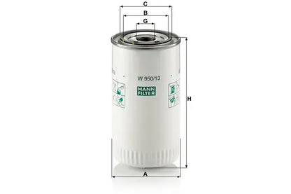 Filtru -Filter, Volvo FH12, F12, F10, N12, N10, F6, F80, FL4, F4, N7, 181x104x102 mm, Mann W95013