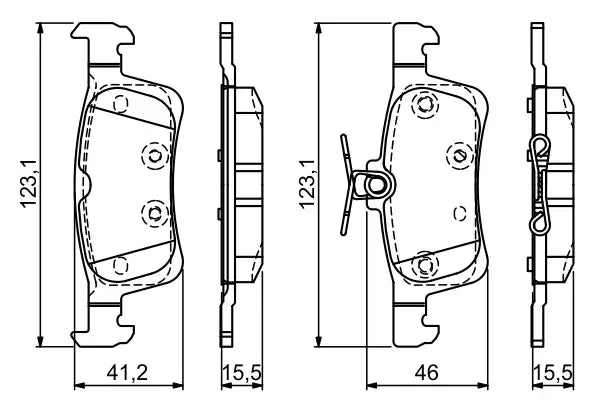Set placute frana disc, Peugeot, 167x78x76 mm, Bosch 0986494715