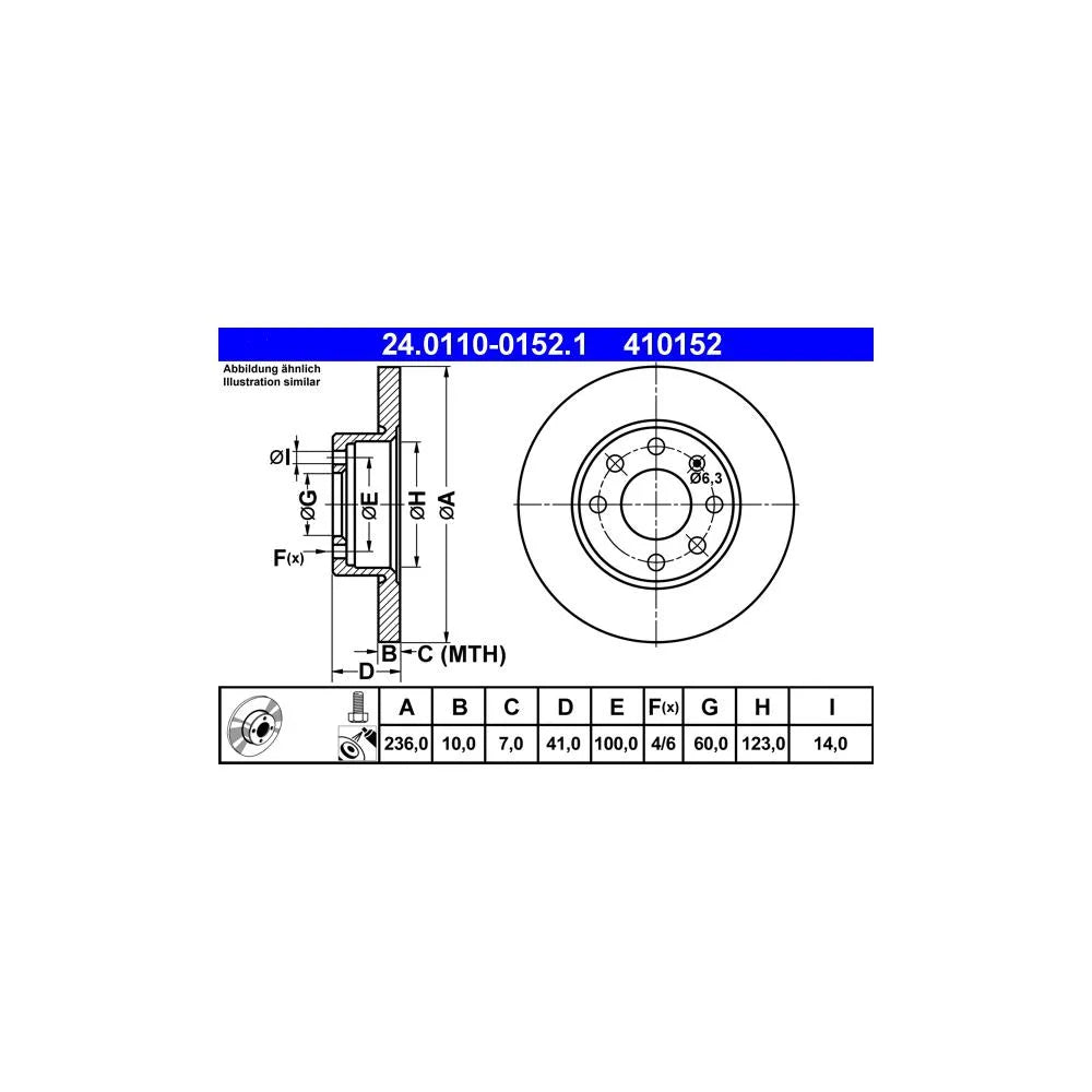 Discuri Frana ATE - 24.0110-0152.1