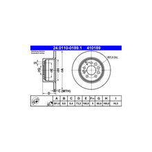 Disc Frana ATE pentru Volvo 240/260/260 Cupe/740 - 24.0110-0189.1