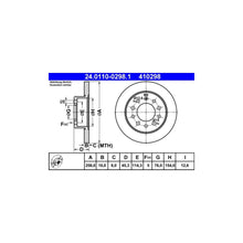 Disc Frana ATE pentru Hyundai Coupe/Tiburon Cupe - 24.0110-0298.1