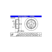 Disc Frana ATE pentru Chrysler Sebring, Jeep Compass/Patriot - 24.0110-0363.1