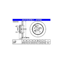 Discuri Frana ATE pentru Toyota Camry - 24.0110-0700.1