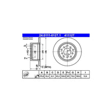 Discuri Frana ATE pentru Opel Monza A/Senator A - 24.0111-0127.1
